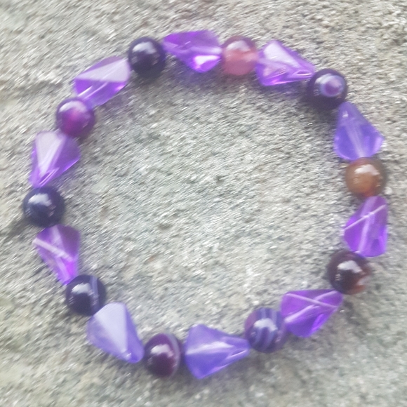π Mystic Shards Agate Beaded Bracelet - Picture 3 of 3